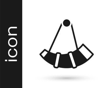 Siyah Av boynuzu simgesi beyaz arka planda izole edilmiş. Vektör