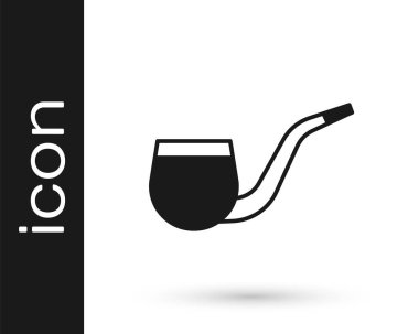 Siyah olmayan sigara içme ikonu beyaz arkaplanda izole edildi. Sigara içme. Tütün piposu. Vektör