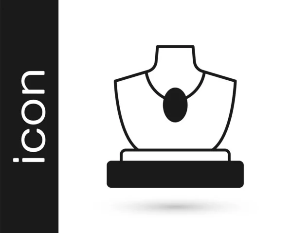 Černá Aukce Šperky Prodej Ikona Izolované Bílém Pozadí Dražba Prodej — Stockový vektor