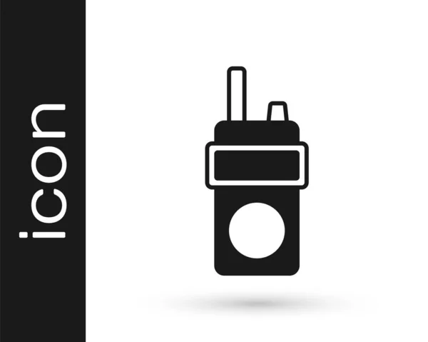 Schwarzes Walkie Talkie Symbol Isoliert Auf Weißem Hintergrund Tragbares Funksender — Stockvektor