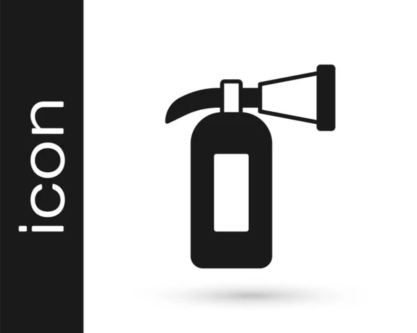 Black Fire Extinguisher Icon Isolated White Background Vector — Stock Vector