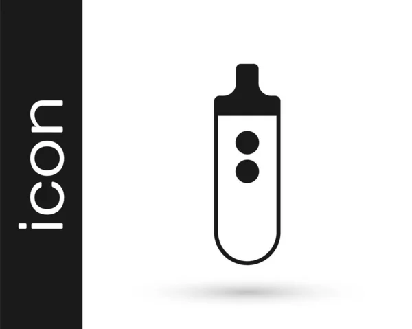 Schwarzes Symbol Für Elektronische Zigarette Isoliert Auf Weißem Hintergrund Vaporraucherwerkzeug — Stockvektor