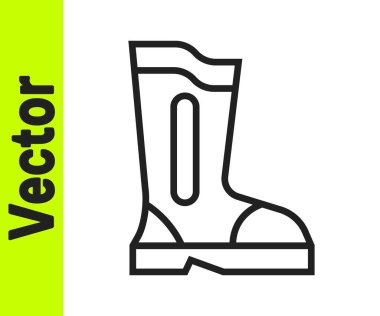 Siyah çizme çizme çizmesi simgesi beyaz arkaplanda izole edildi. Vektör