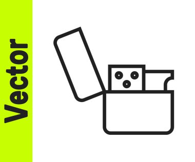 Beyaz arkaplanda siyah çizgi aydınlatma simgesi izole edildi. Vektör