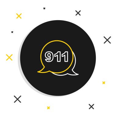 İtfaiye aracı simgesi beyaz arkaplanda izole edildi. İtfaiye. İtfaiyeciler acil durum aracı. Renkli taslak konsepti. Vektör