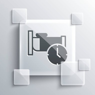 Gri arka planda izole edilmiş uyku ikonu zamanı. Uykulu Zzzz. Sağlıklı bir yaşam tarzı. Kare cam paneller. Vektör