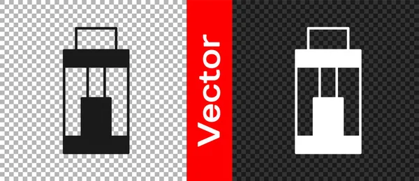 Black Vape mod device icon isoliert auf transparentem Hintergrund. Vaporraucherwerkzeug. Vaporizer-Gerät. Vektor — Stockvektor