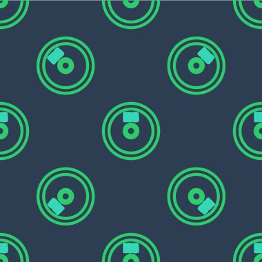 Çizgi ağırlığı simgesi mavi arkaplanda izole edilmiş. Vücut geliştirme sporu, egzersiz ve spor aletleri. Vektör