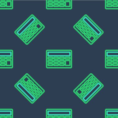 Satır Hesaplayıcı simgesi mavi arkaplanda izole edilmiş kusursuz desen. Muhasebe sembolü. İş hesaplamaları matematik eğitimi ve finans. Vektör