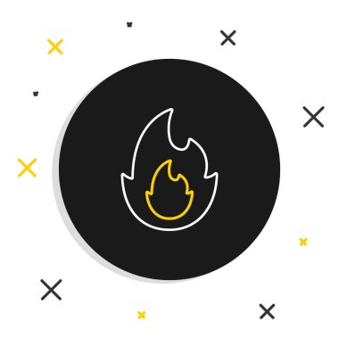 Ateş hattı simgesi beyaz arkaplanda izole edildi. Renkli taslak konsepti. Vektör