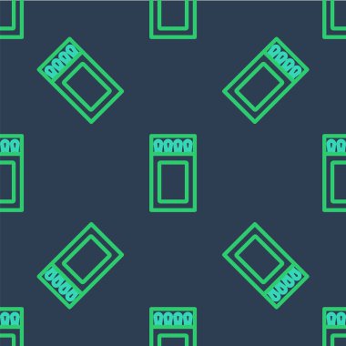 Satır Açık kibrit kutusu ve mavi arkaplanda izole edilmiş simge ile eşleşiyor. Vektör