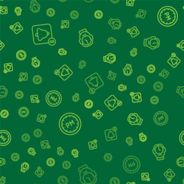 Alarm saatini, mobil gün uygulamasını ve saati sorunsuz bir modele ayarla. Vektör.