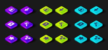 Set Head hunting, Project team base, Resume, Magnifying glass for search,  and Create account screen icon. Vector