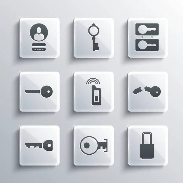 Set Key Lock Broken Key Car Remote Create Account Screen — Image vectorielle