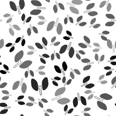 Siyah Akciğerler simgesi beyaz arkaplanda izole edilmiş kusursuz desen. Vektör.