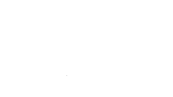 Linha preta Ícone Sunrise isolado no fundo branco. Animação gráfica em movimento de vídeo 4K — Vídeo de Stock