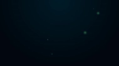 Parlayan neon hattı Aydınlık simgesi siyah arkaplanda izole edildi. 4K Video hareketli grafik canlandırması