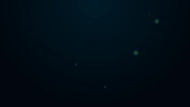 Glowing neon line Asparagus icon isolated on black background. Vegetable for farm market menu. Healthy food. 4K Video motion graphic animation