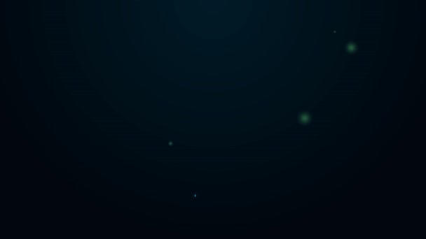 Leuchtende Leuchtschrift Eimer-Symbol isoliert auf schwarzem Hintergrund. Reinigungsdienstkonzept. 4K Video Motion Grafik Animation — Stockvideo