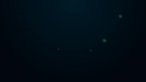Gloeiende neon lijn Zwitsers zakmes icoon geïsoleerd op zwarte achtergrond. Multitool, multifunctioneel zakmes. Multifunctioneel gereedschap. 4K Video motion grafische animatie — Stockvideo