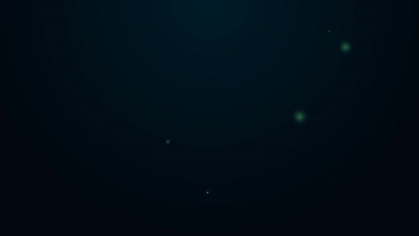 Светящаяся неоновая линия Значок репы изолирован на черном фоне. Видеографическая анимация 4K — стоковое видео
