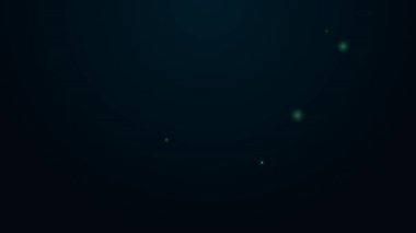 Glowing neon line Auction jewelry sale icon isolated on black background. Auction bidding. Sale and buyers. 4K Video motion graphic animation