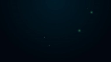 Glowing neon line Auction hammer icon isolated on black background. Gavel - hammer of judge or auctioneer. Bidding process, deal done. Auction bidding. 4K Video motion graphic animation