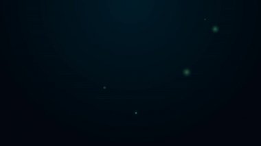 Parlayan neon hattı Horus 'un Gözü simgesi siyah arkaplanda izole edildi. Eski Mısır tanrıçası Wedjet korunma, kraliyet gücü ve sağlığın sembolü. 4K Video hareketli grafik canlandırması