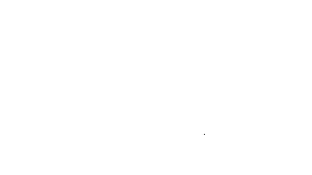 Černá čára Aukční kladivo ikona izolované na bílém pozadí. Gavel - kladivo soudce nebo dražebník. Nabídkové řízení, dohoda uzavřena. Dražba. Grafická animace pohybu videa 4K — Stock video
