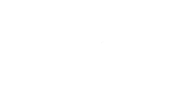 Černá čára kříž ankh ikona izolované na bílém pozadí. Egyptské slovo pro život nebo symbol nesmrtelnosti. Grafická animace pohybu videa 4K — Stock video