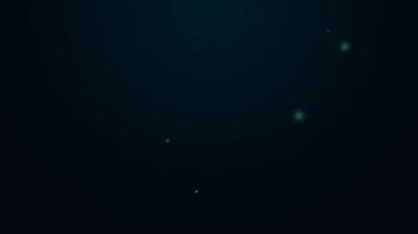 Glowing neon line Egyptian man icon isolated on black background. 4K Video motion graphic animation