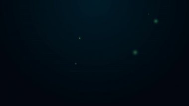 Glowing neon line Eye of Horus on monitor icon isolated on black background. Ancient Egyptian goddess Wedjet symbol of protection, royal power and good health. 4K Video motion graphic animation