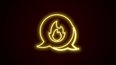 Parlayan neon hattı 911 'i acil arama ikonu olan telefon siyah arkaplanda izole edildi. Polis, ambulans, itfaiye, çağrı, telefon. 4K Video hareketli grafik canlandırması