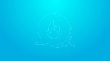 Mavi arka planda 911 'i acil durum ikonu olan pembe hat telefonu izole edildi. Polis, ambulans, itfaiye, çağrı, telefon. 4K Video hareketli grafik canlandırması