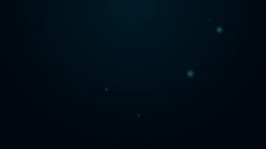 Parlayan neon hattı 911 'i acil arama ikonu olan telefon siyah arkaplanda izole edildi. Polis, ambulans, itfaiye, çağrı, telefon. 4K Video hareketli grafik canlandırması