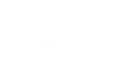 Beyaz arka planda siyah çizgi itfaiye baltası ikonu var. Yangın baltası. 4K Video hareketli grafik canlandırması