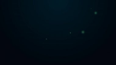 Parlayan neon hattı Ses Karıştırıcı simgesi siyah arkaplanda izole edildi. DJ ekipman kaydırma düğmeleri. Konsol karıştırılıyor. 4K Video hareketli grafik canlandırması