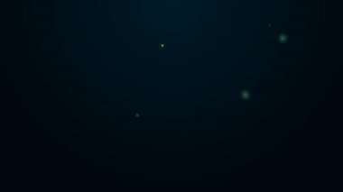 Parlayan neon hattı Gitar yükseltici simgesi siyah arkaplanda izole edildi. Müzik aleti. 4K Video hareketli grafik canlandırması