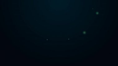 Glowing neon line Vape mod device icon isolated on black background. Vape smoking tool. Vaporizer Device. 4K Video motion graphic animation