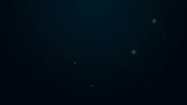 Glowing neon line Nefertiti icon isolated on black background. 4K Video motion graphic animation — Stockvideo