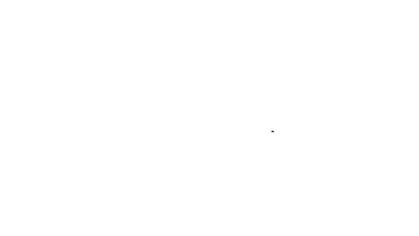 Línea negra Icono del ecualizador de música aislado sobre fondo blanco. Onda de sonido. Tecnología de ecualizador digital de audio, panel de consola, pulso musical. Animación gráfica de vídeo 4K — Vídeo de stock