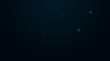 Parlayan neon çizgisi takvim simgesi siyah arkaplanda izole edildi. Olay hatırlatma sembolü. 4K Video hareketli grafik canlandırması