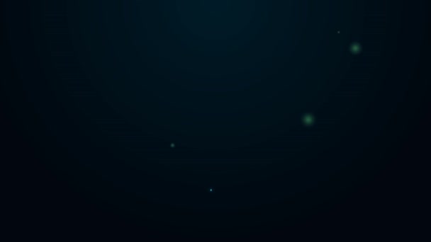 Linha de néon brilhante Ícone do isqueiro isolado no fundo preto. Animação gráfica em movimento de vídeo 4K — Vídeo de Stock