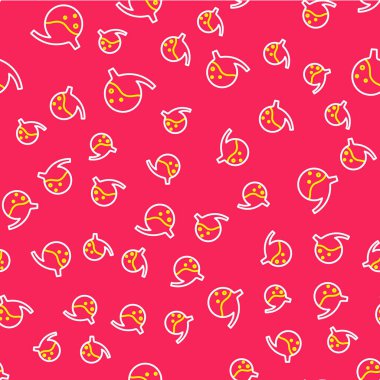 Çizgi Test tüpü ve kimyasal test ikonu kırmızı arkaplanda izole edilmiş kusursuz desen. Laboratuvar cam levhası. Vektör