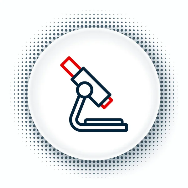 Ikona Mikroskopu Liniowego Izolowana Białym Tle Chemia Instrument Farmaceutyczny Narzędzie — Wektor stockowy
