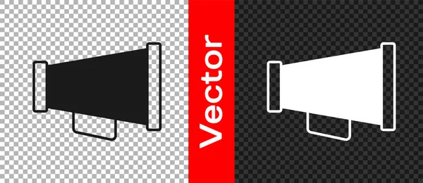 Schwarzes Megafon Symbol Isoliert Auf Transparentem Hintergrund Lautsprecherzeichen Vektor — Stockvektor