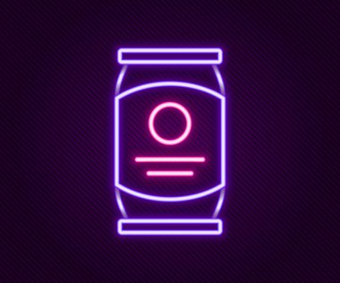 Parlayan neon hattı bira siyah arkaplanda izole edilebilir. Renkli taslak konsepti. Vektör