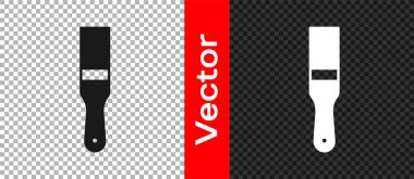 Şeffaf arkaplanda siyah boya fırçası simgesi izole edildi. Vektör