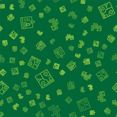 Çizgi tanımlama rozeti, konumlu katlanmış harita ve pürüzsüz şablon üzerine konuşma balonu sohbeti ayarla. Vektör