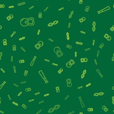 Çizgiyi Kettlebell, beysbol sopası ve gözlüklerle kusursuz bir şekilde yüzmek için ayarla. Vektör